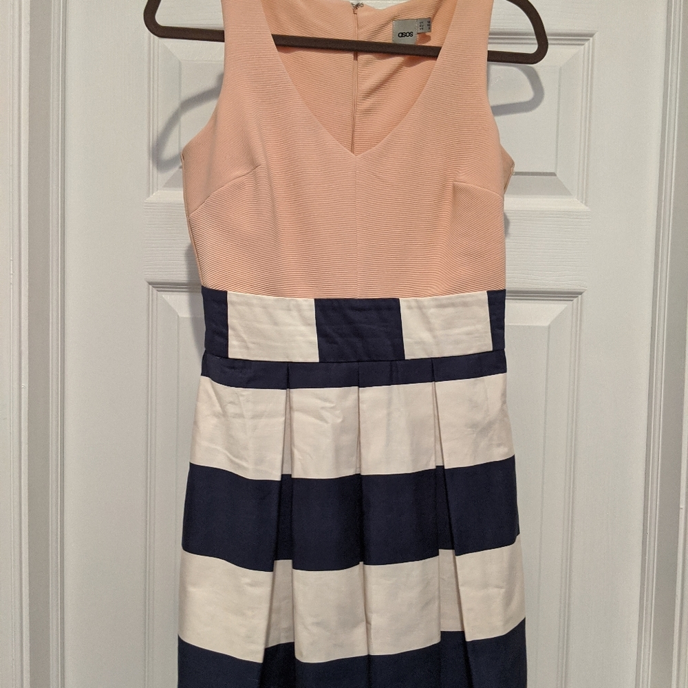 ASOS Pink and Rugby Stripe Dress